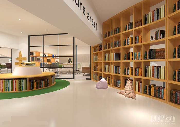 閱讀、休閑區-UE少兒英語培訓機裝修設計效果圖