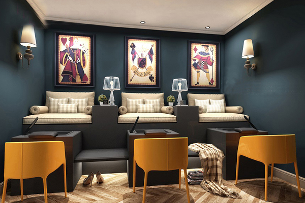 簡約美甲店裝修設計效果圖