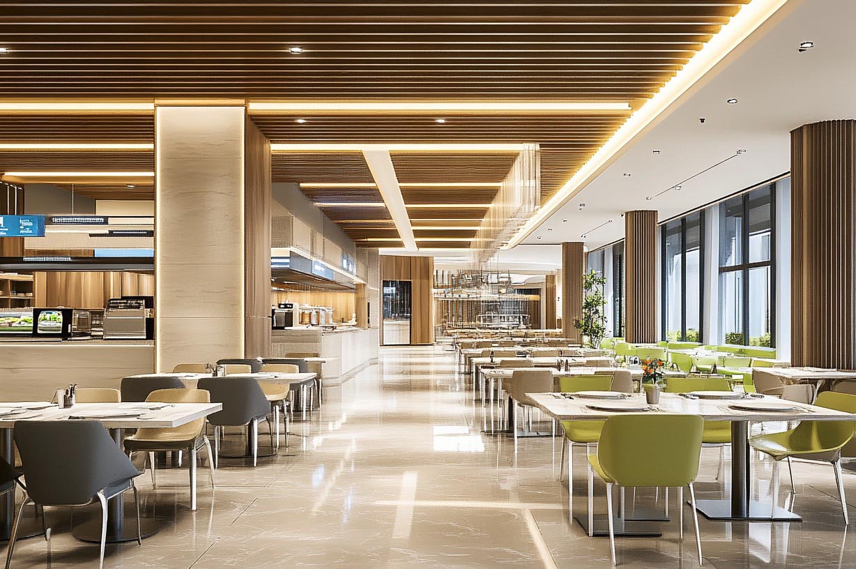 學校食堂裝修效果圖